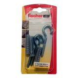 Tarugo 8 Y Pitones Tornillos Fischer Gancho Abierto P1/8 X 3