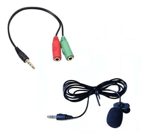 Kit Microfono De Solapa Trs+cable Adaptador Trrs-disponible