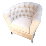 Sillon Herradura Con Capitoné Patas Cromadas Metalicas 