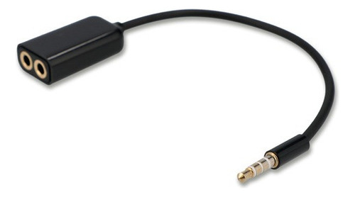 Adaptador Divisor De Audio 3.5 Mm Negro Radioshack