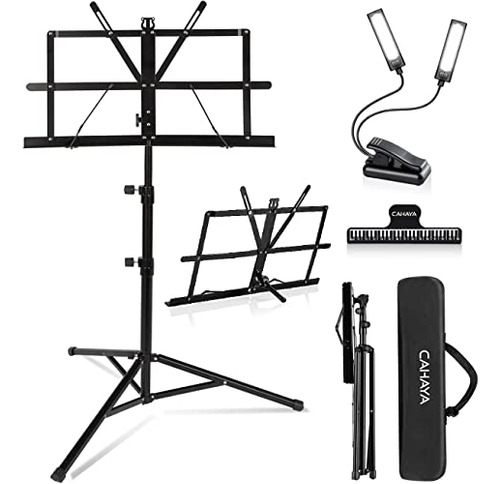 Soporte De Partituras Reforzado Cahaya Plegable Con Luz Y