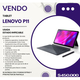 Tablet Lenovo P11 Con Funda Teclado Lápiz Más Extras
