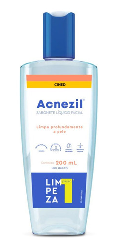 Sabonete Líquido Facial Acnezil 200ml Anti Oleosidade Cimed
