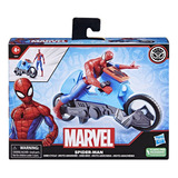 Figura Habro Marvel Classic Spiderman Moto Arácnida +4 Años