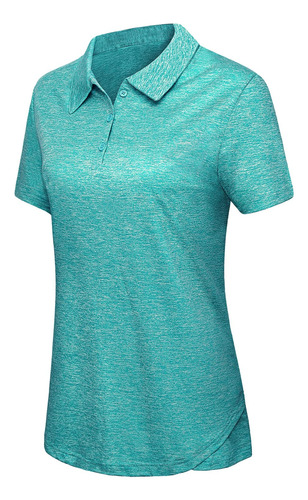 Vldnery Camisas De Golf Para Mujer, 3 Botones, Que Absorben.