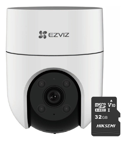 Ezviz Kit Cámara Cs-h8c Pt Wifi 2mp 360° Con Micro Sd 32gb