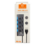 Hub Usb 4 Portas Usb 2.0 Tv Pendrive Mouse Teclado Ha-01