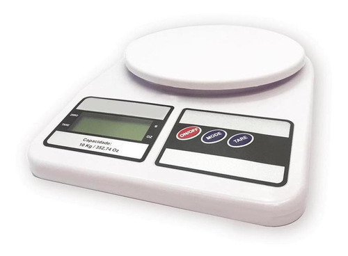 Balança Precisão Digital 10kg Cozinha Dieta Mesa Portátil Capacidade Máxima 10 Kg Cor Branco