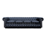 Sillon Chesterfield Sofa Chester 4 Cuerpos Cuero Vacuno Real