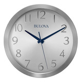 Reloj De Pared Bulova Clocks C4844 Plateado Winston Vintage
