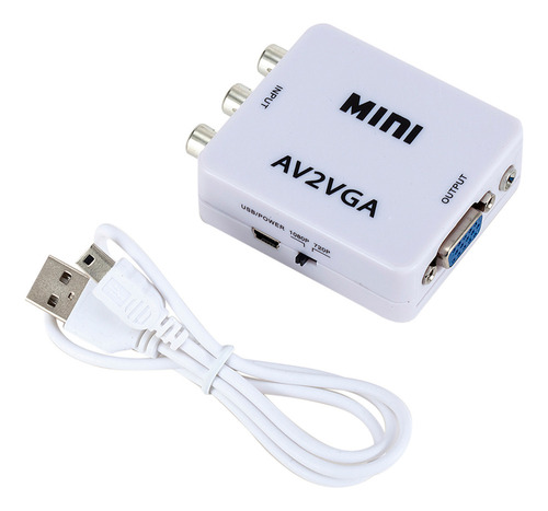 Convertidor De Vídeo Con Audio Hdtv Pc Vga 3.5 Mm Mini Video