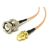 Cable Sma Hembra A Bnc Macho Conector Wifi Pigtail 100cms