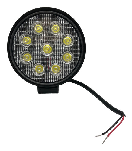 Faro Led Redondo 27w 9 Leds Ámbar 4x4 Cuatri Moto Universal