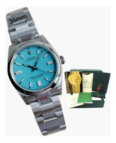 Relógio Rolex Oyster Perpetual Azul Super Clo Eta 36mm Suíço