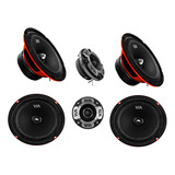 Set De 4 Bocinas Medio Rango + 2 Tweeter Grenade Waraudio