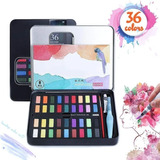 Kit De Pintura En Acuarela Giorgione 36 Colores Con Pincel [