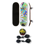 Skate Infantil 78,5cm Com Kit Proteção Radical Completo