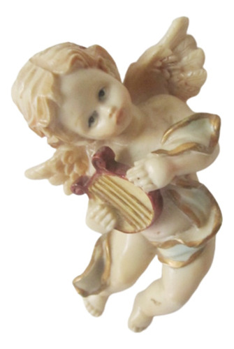 $ Escultural Figura Angel Dios Arpa Victoriano Antigua Pared