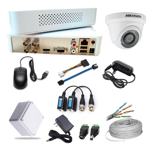 Kit Hikvison Mini Dvr 720 Hd 4ch + 1 Camaras De Seguridad