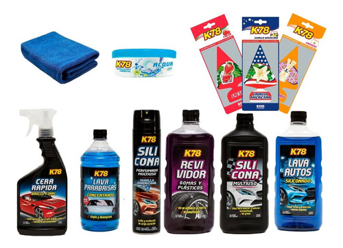 Kit Lavado Auto / Moto Premium Con 11 Productos K78