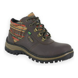 Bota Botina Feminina Adventure Couro Nobuck Ecosafety Epi Ca