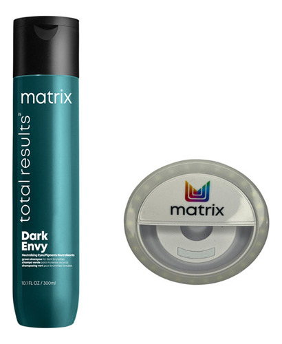 Shampoo Matizador Negro Matrix Dark Envy Pelo Oscuro 300 Ml