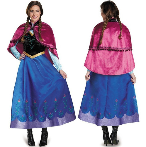 . Vestido Adulto Halloween Frozen Anna Anna Princess Cospaly