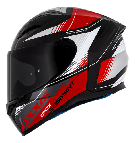 Axxis Segment Capacete Crox Vermelho Brilhante Moto