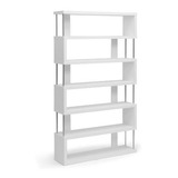 Baxton Estudio Barnes 6-shelf Moderno Librero, Blanca.