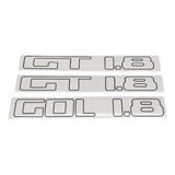 Kit Adesivo Emblema Laterais E Traseiro Gol Gt 1.8 Gt003 Fgc