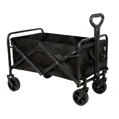 Carrito De Compras Plegable 150kg 4 Ruedas Giratorias Negro | Meses sin interés