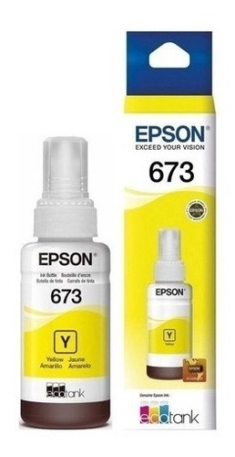 Tinta Original Epson T673 T673420 L1800 L805 L850 Amarela