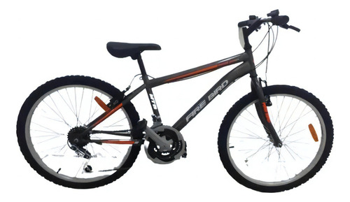 Mountain Bike Infantil Halley Bin19131 R24 18v Frenos V-brakes Cambios Power Color Gris Con Pie De Apoyo  