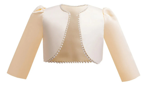 Chaqueta De Color Liso Para Niña, Vestido De Manga Larga Par