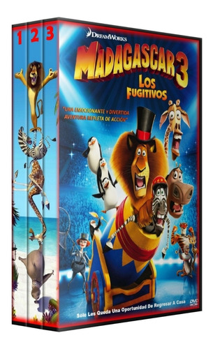 Madagascar Saga Completa Pack 3 Película Colección Dvd 