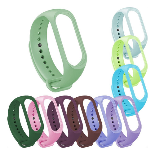 Pulsera Malla Mi Band 4 / 3 M4 / M5 / M6 Kubo Color Verde Pastel