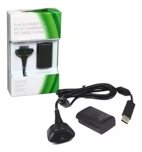 Kit Carga Y Juega Para Control Xbox 360 Cable Y Pila