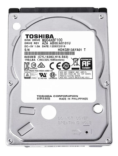 Toshiba 500gb 1 Tb Hd Notebook 500g Disco Rígido Usado