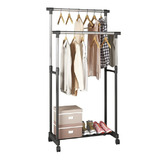 Perchero Rack Organizador Para Ropa Portátil Con Rueditas