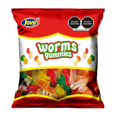 Gomitas Lombrices Jovy Worms Gummies Sabor Frutal 1 Kg | MercadoLibre