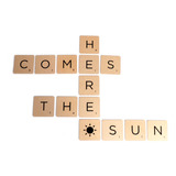 12 Letras Tipo Scrabbles Natural  Here Comes The Sun , 15x15