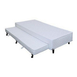 Cama Box Acoplado Castor Solteiro Poli Branco 88x188x27cm 