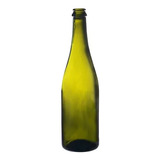 Botella Vidrio Verde Champagne 750ml Con Tapa Corona X 24 Un