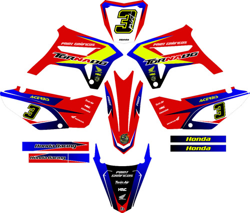 Kit Adesivo Biker Ride Xr250 Tornado Gráfico Original Print