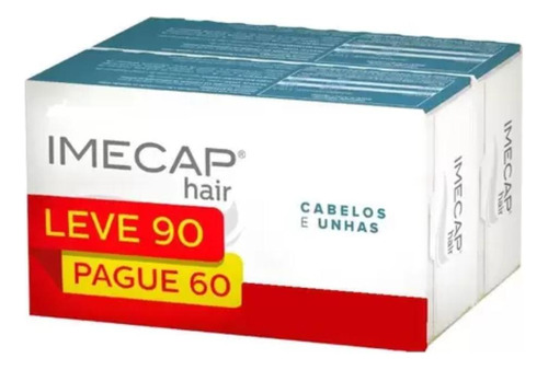 Imecap Hair Com 90 Cápsulas Cabelos E Unhas Original