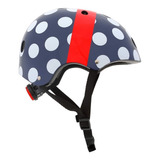 Casco Bicicleta Con Luz Infantil Polka Dot Small Hornit