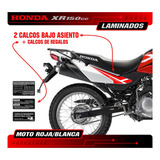 Kit Calcos - Gráfica Honda Xr 150 L - Calcos Bajo Asiento