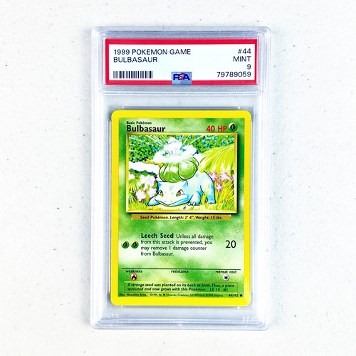 Psa 9 1999 Bulbasaur Base Set Cartas Pokemon Tcg Psa