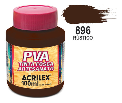 Tinta Pva Fosca Acrilex 100ml Para Artesanato  Escolha A Cor