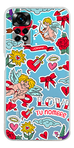 Funda Para Xiaomi San Valentín Sticker Tatto Con Tu Nombre